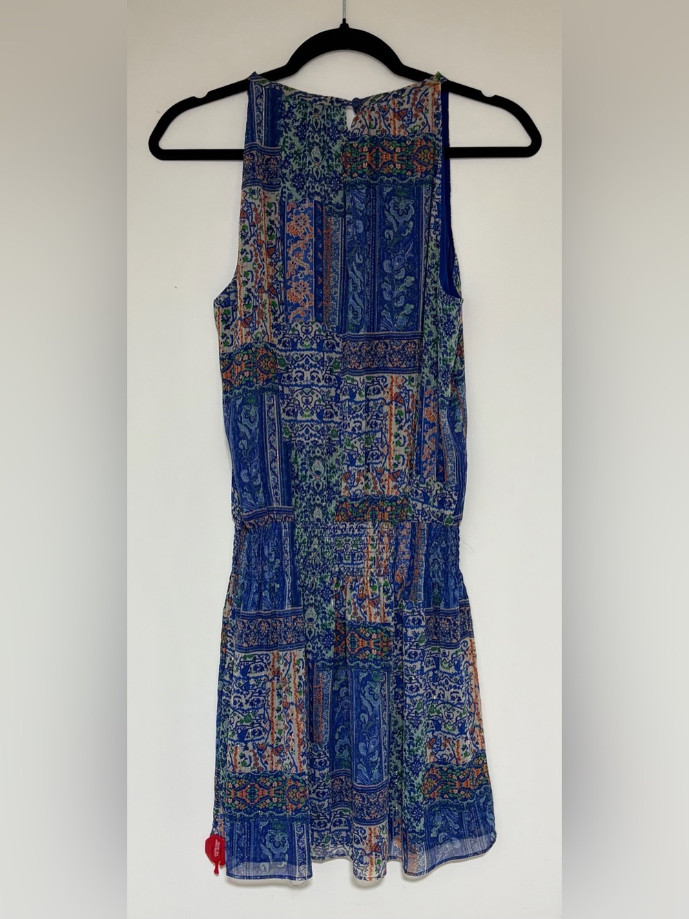 Ramy Brook Women’s Paris Cabana Blue Multi Patchwork Mini Dress Sz XS NWT $395 - Picture 4 of 12